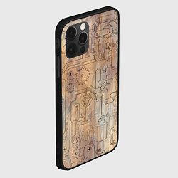 Чехол для iPhone 12 Pro Max Стимпанк элементы, цвет: 3D-черный — фото 2
