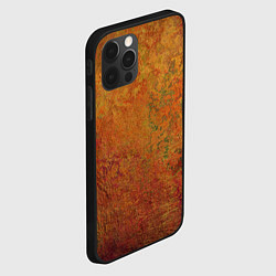 Чехол для iPhone 12 Pro Max Абстракция - dark red old wall, цвет: 3D-черный — фото 2