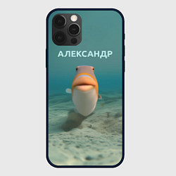 Чехол для iPhone 12 Pro Max Рыба - Александр, цвет: 3D-черный