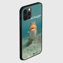 Чехол для iPhone 12 Pro Max Рыба - Александр, цвет: 3D-черный — фото 2