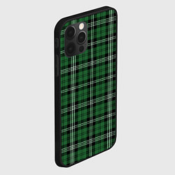 Чехол для iPhone 12 Pro Max Checkered green, цвет: 3D-черный — фото 2