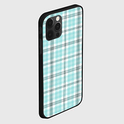 Чехол для iPhone 12 Pro Max Checkered light blue, цвет: 3D-черный — фото 2