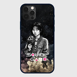 Чехол для iPhone 12 Pro Max Игрок 067 с маской - Игра в кальмара, цвет: 3D-черный