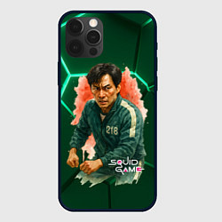 Чехол для iPhone 12 Pro Max Игрок 218 - Игра в кальмара, цвет: 3D-черный