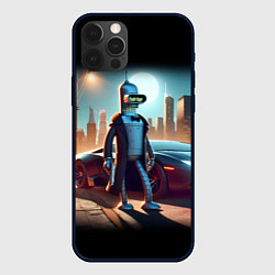Чехол для iPhone 12 Pro Max Бендер с пистолетом - Нью-Йоркская мафия, цвет: 3D-черный