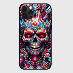 Чехол для iPhone 12 Pro Max Art cyber skull - ai art fantasy, цвет: 3D-черный