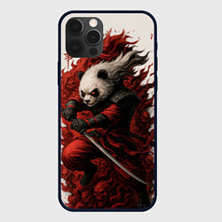 Чехол для iPhone 12 Pro Max Демоническая панда самурай - нейроарт, цвет: 3D-черный