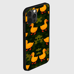 Чехол для iPhone 12 Pro Max Уточный камуфляж паттерн, цвет: 3D-черный — фото 2