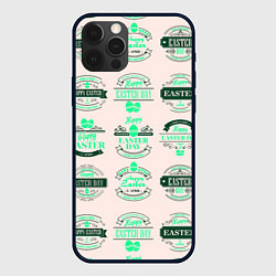 Чехол для iPhone 12 Pro Max Easter turquoise, цвет: 3D-черный