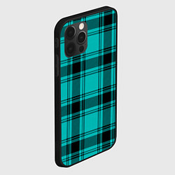 Чехол для iPhone 12 Pro Max Checkered blue, цвет: 3D-черный — фото 2
