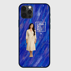Чехол iPhone 12 Pro Max Lana Del Rey в белом классическом платье на синем