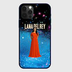 Чехол для iPhone 12 Pro Max Lana Del Rey в оранжевом длинном платье, цвет: 3D-черный