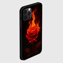 Чехол для iPhone 12 Pro Max Flaming rose, цвет: 3D-черный — фото 2