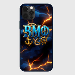 Чехол для iPhone 12 Pro Max Объемные буквы ВМФ, цвет: 3D-черный
