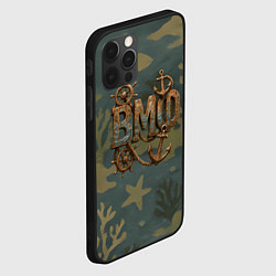 Чехол для iPhone 12 Pro Max ВМФ старые буквы, цвет: 3D-черный — фото 2