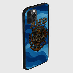Чехол для iPhone 12 Pro Max ВМФ агрессивный русский волк, цвет: 3D-черный — фото 2