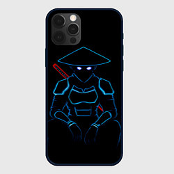 Чехол для iPhone 12 Pro Max Неоновый киберпанк самурай, цвет: 3D-черный