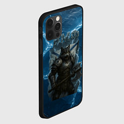 Чехол для iPhone 12 Pro Max ВМФ Волк на фоне льда, цвет: 3D-черный — фото 2