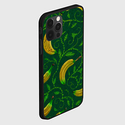 Чехол для iPhone 12 Pro Max Банановый орнамент паттерн, цвет: 3D-черный — фото 2