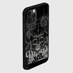 Чехол для iPhone 12 Pro Max Black Sabbath death skull, цвет: 3D-черный — фото 2