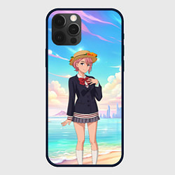 Чехол для iPhone 12 Pro Max Дандадан Сиратори Айра на берегу моря, цвет: 3D-черный