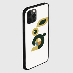 Чехол для iPhone 12 Pro Max Черный кролик в стиле модерн, цвет: 3D-черный — фото 2