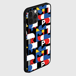 Чехол для iPhone 12 Pro Max Геометрия букв, цвет: 3D-черный — фото 2