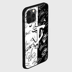 Чехол для iPhone 12 Pro Max Doom автографы, цвет: 3D-черный — фото 2