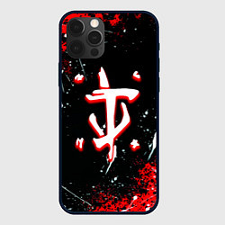 Чехол для iPhone 12 Pro Max Doom краски абстракция, цвет: 3D-черный