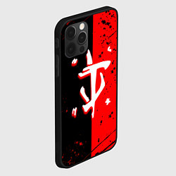 Чехол для iPhone 12 Pro Max Doom текстура краски, цвет: 3D-черный — фото 2