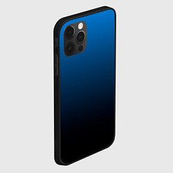 Чехол для iPhone 12 Pro Max Blue gradient, цвет: 3D-черный — фото 2