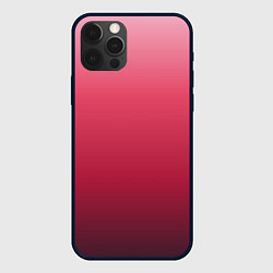 Чехол для iPhone 12 Pro Max Градиент гранатовый, цвет: 3D-черный