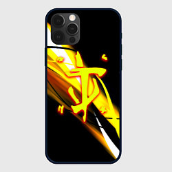 Чехол для iPhone 12 Pro Max Doom геометрия из полос, цвет: 3D-черный