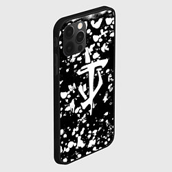Чехол для iPhone 12 Pro Max Дум белые брызги красок, цвет: 3D-черный — фото 2
