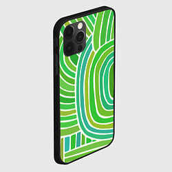 Чехол для iPhone 12 Pro Max Абстрактный узор зеленый, цвет: 3D-черный — фото 2