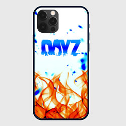 Чехол для iPhone 12 Pro Max Dayz огненное пламя, цвет: 3D-черный