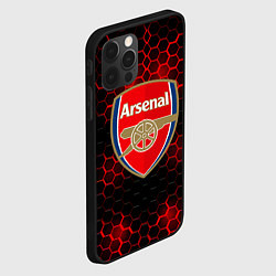 Чехол для iPhone 12 Pro Max Арсенал красные соты, цвет: 3D-черный — фото 2
