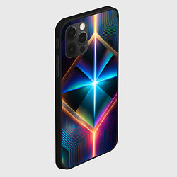 Чехол для iPhone 12 Pro Max Фантастический геометрический центр, цвет: 3D-черный — фото 2