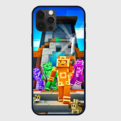 Чехол для iPhone 12 Pro Max Майнкрафт - искатели приключений, цвет: 3D-черный