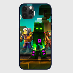 Чехол для iPhone 12 Pro Max Майнкрафт - исследование территории, цвет: 3D-черный