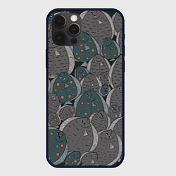 Чехол для iPhone 12 Pro Max Камбала паттерн, цвет: 3D-черный