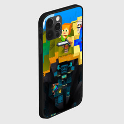 Чехол для iPhone 12 Pro Max Майнкрафт - раскопки, цвет: 3D-черный — фото 2