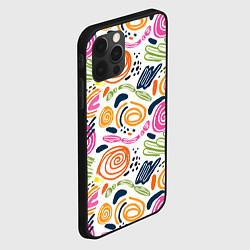 Чехол для iPhone 12 Pro Max Яркие спирали, цвет: 3D-черный — фото 2