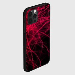 Чехол для iPhone 12 Pro Max Красные нити, цвет: 3D-черный — фото 2
