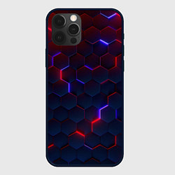 Чехол для iPhone 12 Pro Max Неоновая чешуя, цвет: 3D-черный