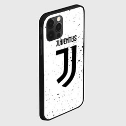 Чехол для iPhone 12 Pro Max Juventus черные краски всплеск, цвет: 3D-черный — фото 2