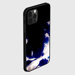 Чехол для iPhone 12 Pro Max Синее пламя, цвет: 3D-черный — фото 2