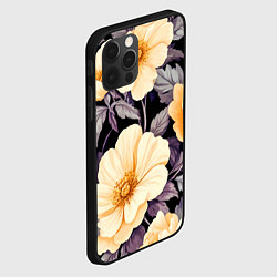 Чехол для iPhone 12 Pro Max Крупные жёлтые цветы, цвет: 3D-черный — фото 2