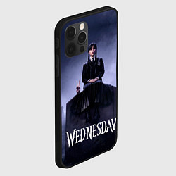 Чехол для iPhone 12 Pro Max Уэнсдей и вещь на могиле Wednesday, цвет: 3D-черный — фото 2