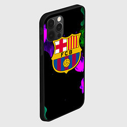 Чехол для iPhone 12 Pro Max Barcelona неоновый огонь, цвет: 3D-черный — фото 2